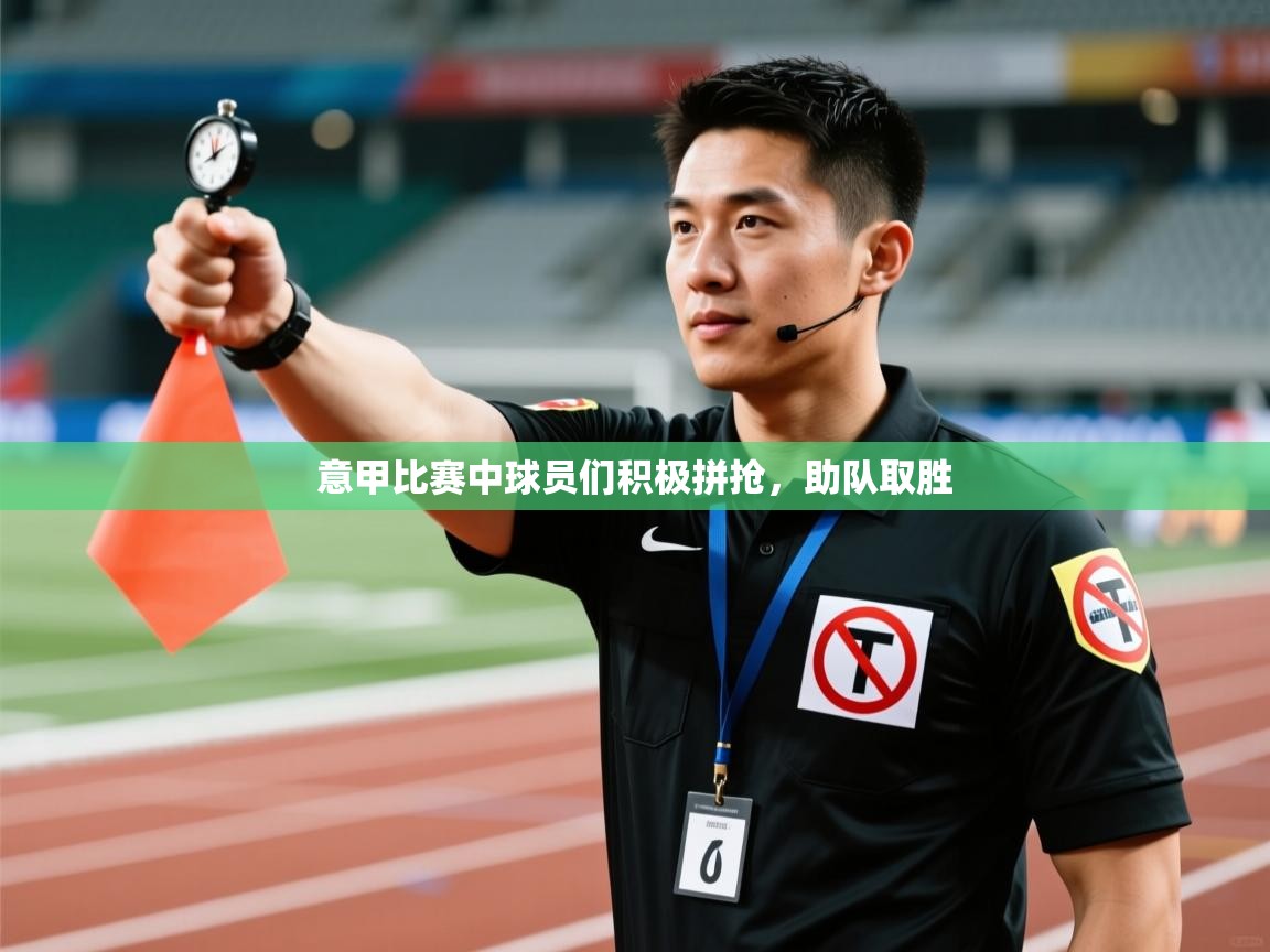 意甲比赛中球员们积极拼抢，助队取胜